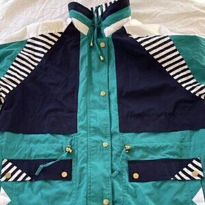 Vintage Current Seen Women’s 80’s 90s Retro Windbreaker Jacket Sz L made Russia